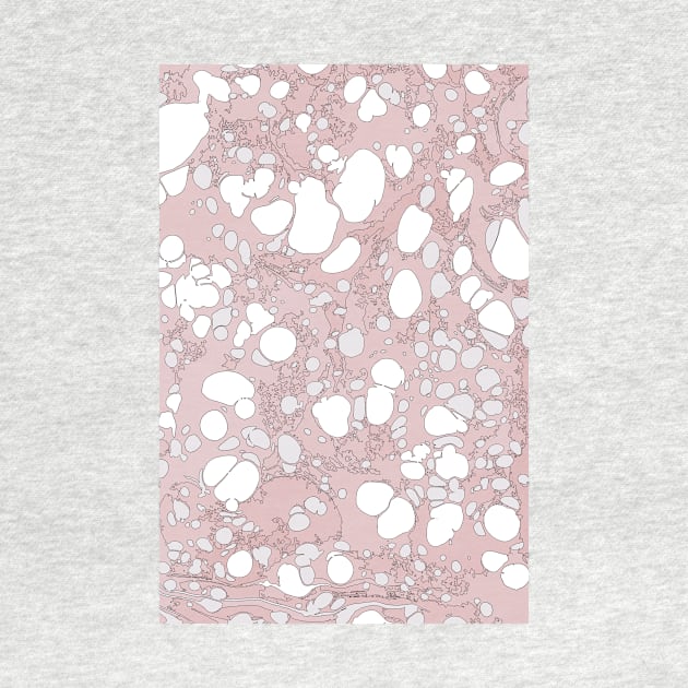 Pastel Pink White Black Bubble Paint Spilled Ink Mess Effect by fivemmPaper